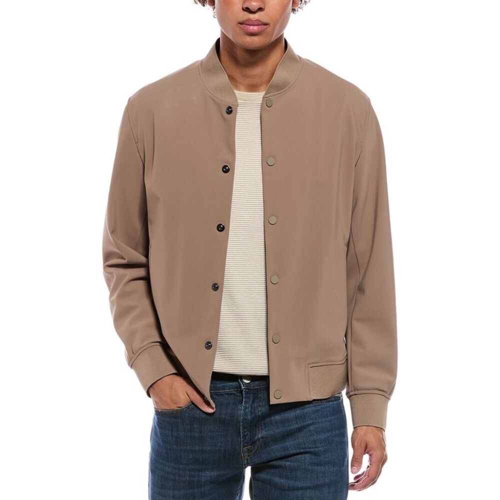 Theory Mens  Murphy Precision Ponte Jacket, Beige